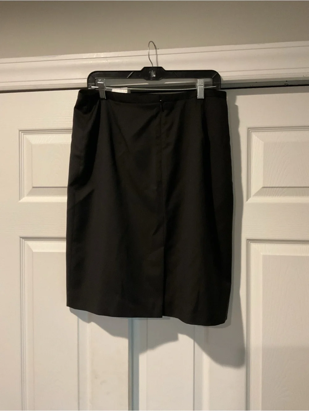 Brooks Brothers Vintage Black Wool Midi Dress Pencil Skirt Minimalist Work sz 12